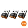 C To USB Black x3