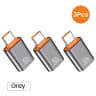 USB To C Gray x3