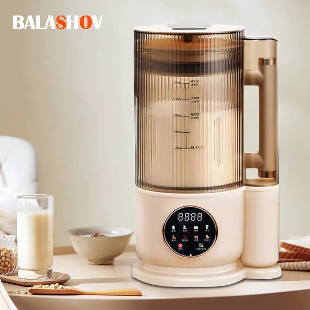 Máquina de Leite de Soja 1500ML, Liquidificador Elétrico Multifunções para Pequeno-Almoço