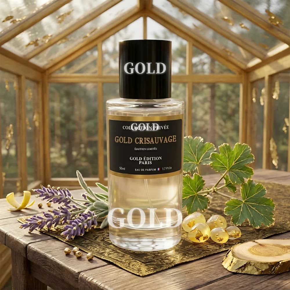 Collection Privée Gold Edition Paris Gold Cri Sauvage - Private Collection Gold Edition Paris Gold Scream wild-Eau de Parfum d'homme aromatic fresh long-lasting wooded-Made in France (50ml)