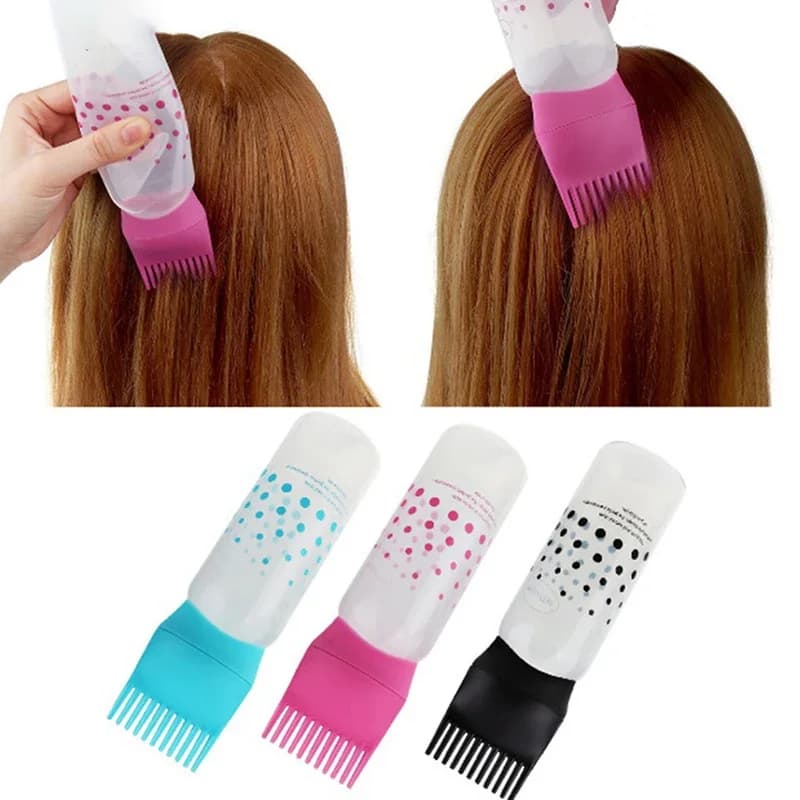 1Pcs Hair Dye Bottle Shampoo Hair Coloring Dyestuff Applicator Bottle with Comb Teeth