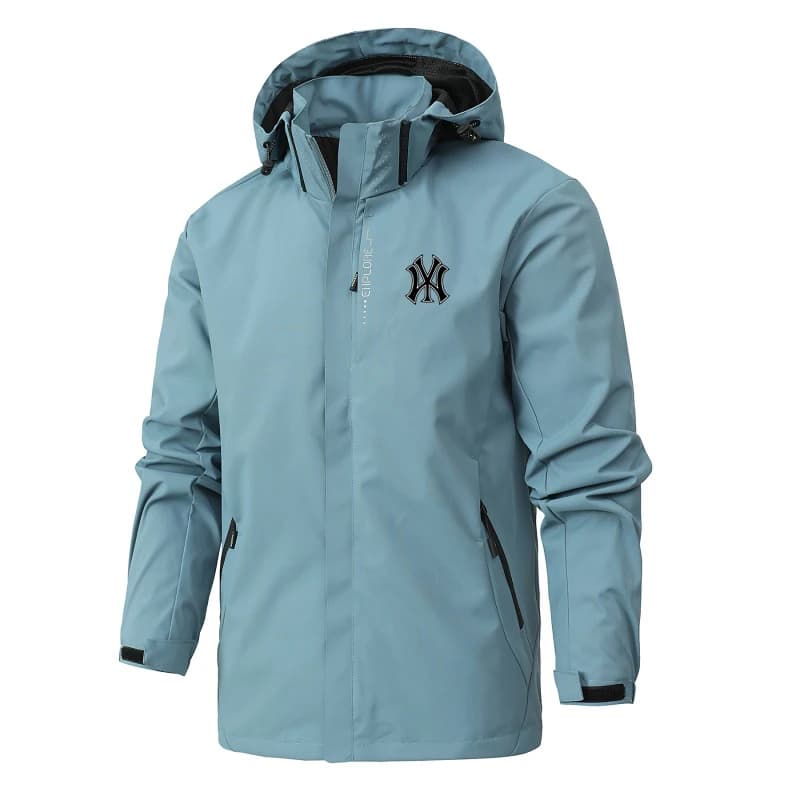 Men's Casual Zip-Up Hooded Outdoor Coat, Spring Autumn Windproof Jacket