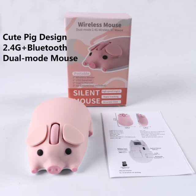 Mouse ergonomic design porcușor, dual-mode 2.4G + Bluetooth, optic pentru laptop și PC