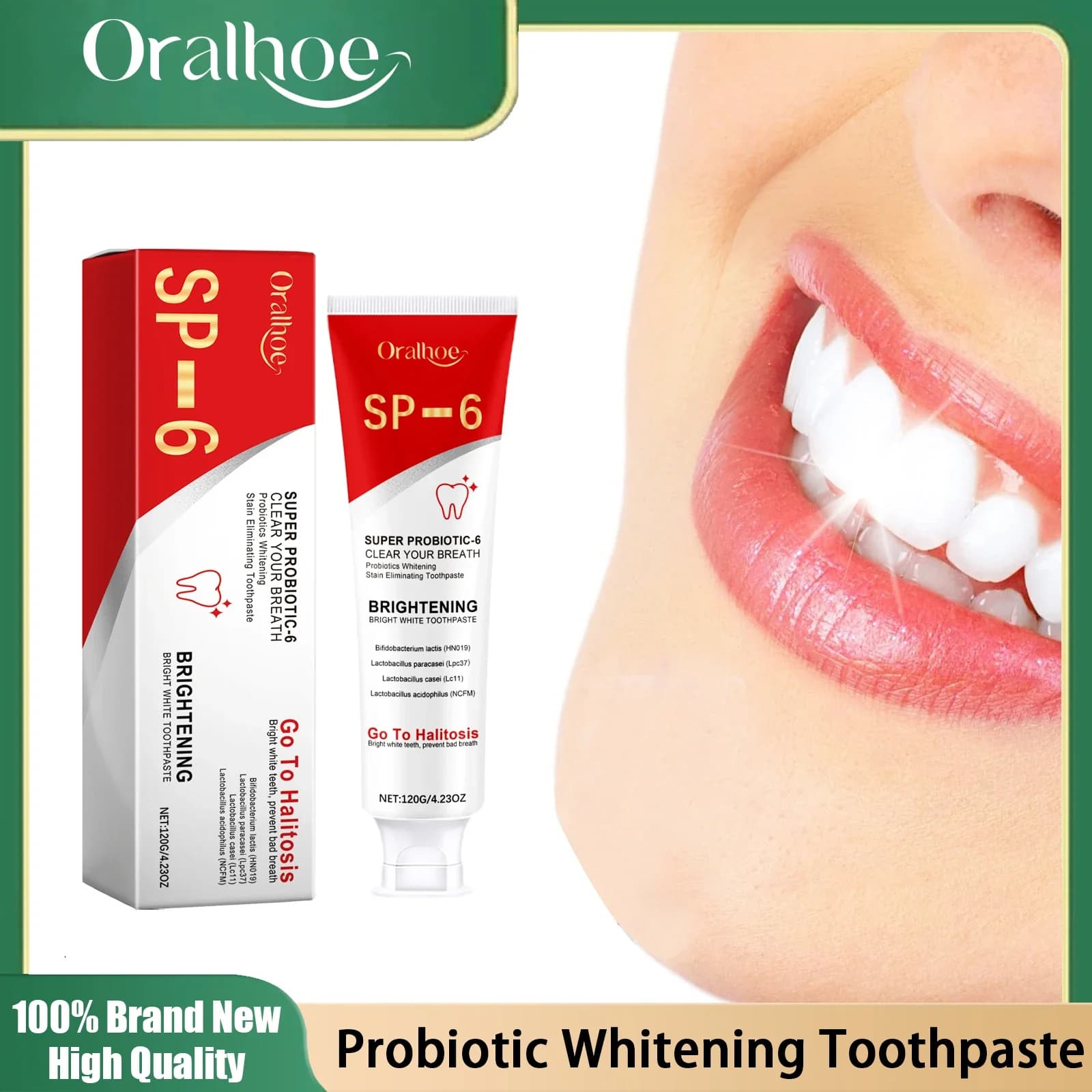Dentifrice Probiotique SP6 Blanchissant Réparation Caries Détartrage Protection Émail