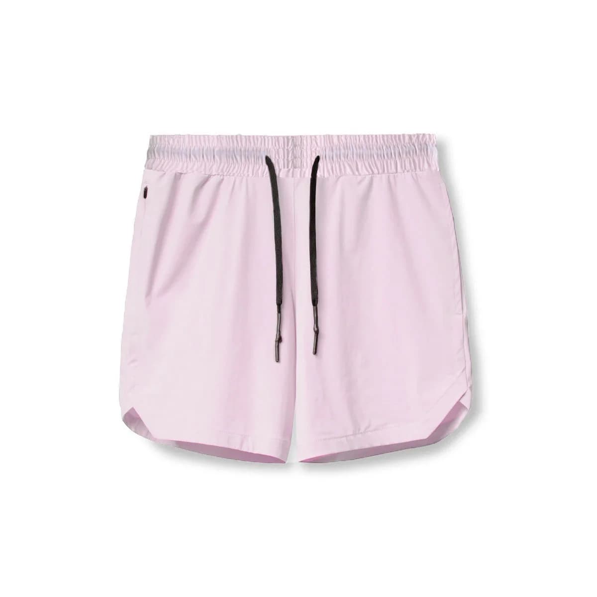 Men's Single Layer Woven Quick Dry Shorts, Solid Color 5 Inch Athletic Shorts for Running Gym Workout Casual