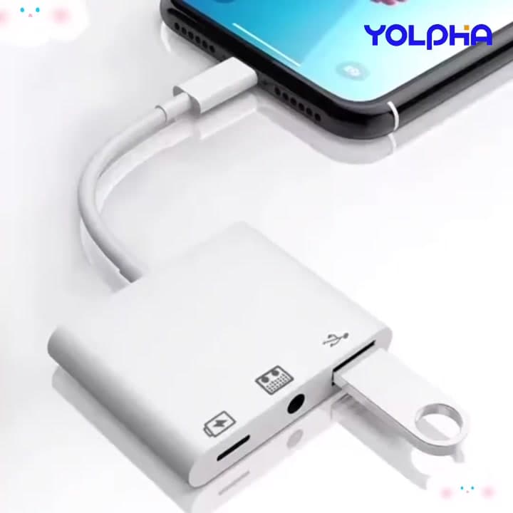 USB 3.0 OTG Camera Adapter OTG Converter Adapter 3.5mm Headphone Jack Audio Sound Card Keyboard Adapter Data Transfer For iPhone