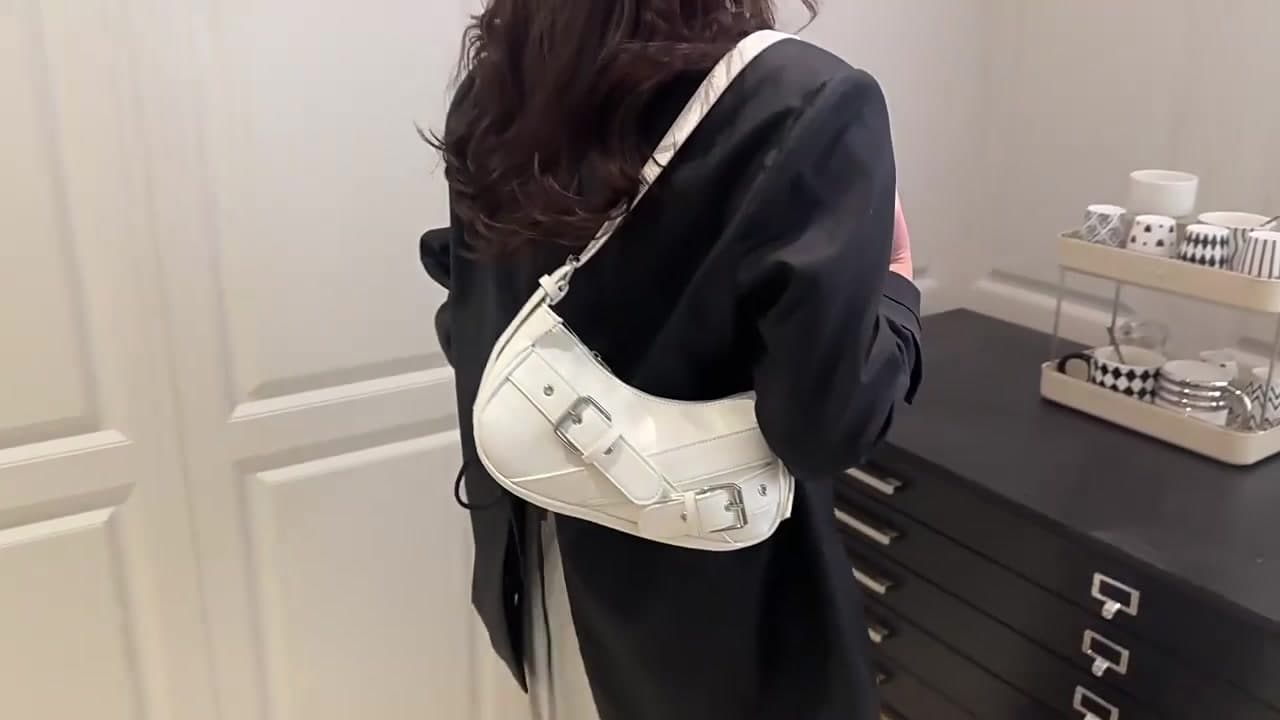 Y2K Vintage PU Leather Women Shoulder Bag Small Crossbody Bag Fashion Ladies Underarm Bag Clutch Purse and Handbag
