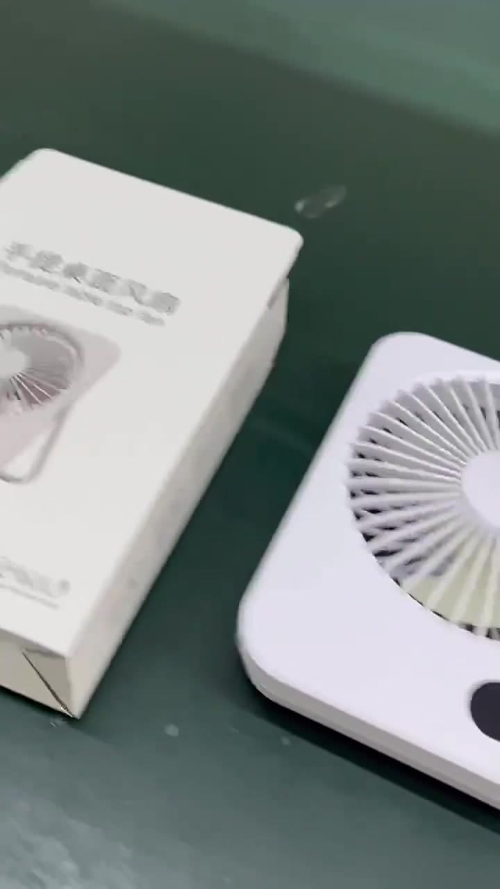 Mini Portable Fan USB Desk Fan Rechargeable Table Fan Wall Mount Hanging Fan 5 Gear Student Desk Fan Office Camping Table Fan