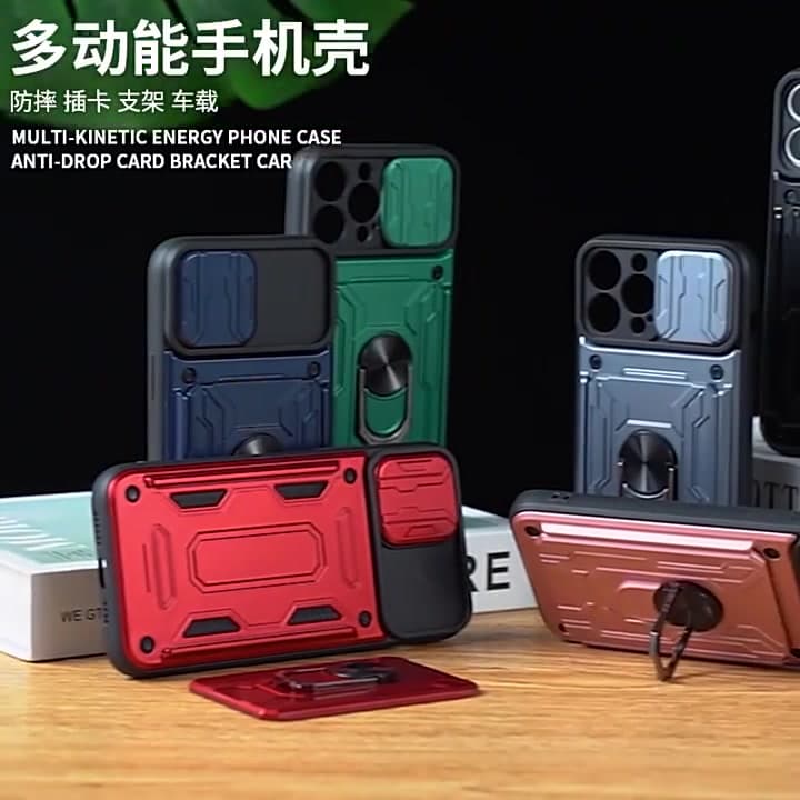 Shockproof Case For Samsung S26 S25 S24 S23 S22 Ultra Plus FE A55 A35 A16 5G Stand Ring Camera Military Grade Card Slot Cover