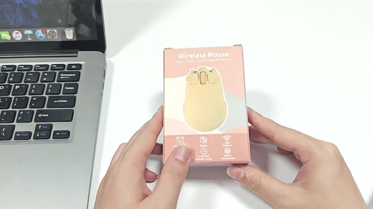 Cartoon Pig Design Computer Mouse Dual-mode 2.4G+Bluetooth Cute Ergonomic Optical Mice Game Laptop PC Universal For Girl Gift