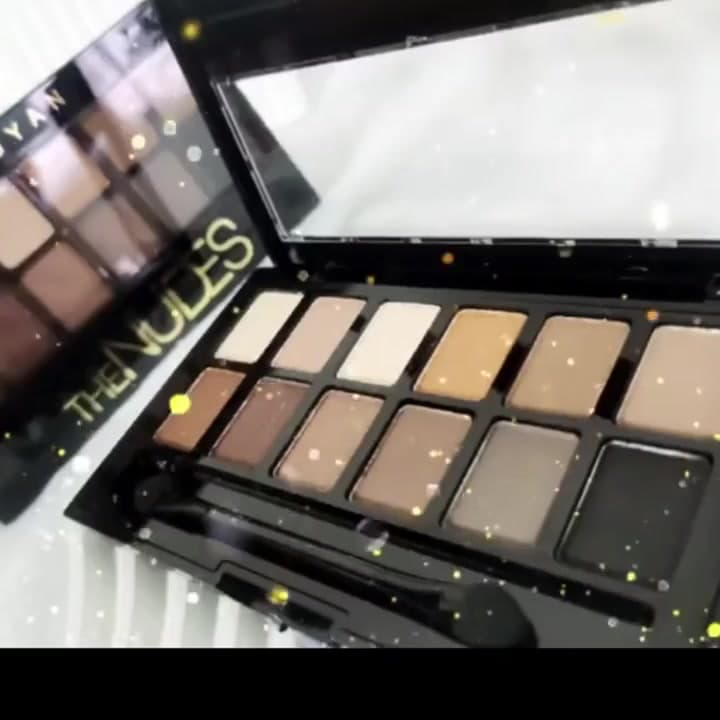 Professional 12 Colors Eyeshadow Palette Natural Shimmer Matte Nudes Cosmetic Eye Makeup Plate for Makeup Artists